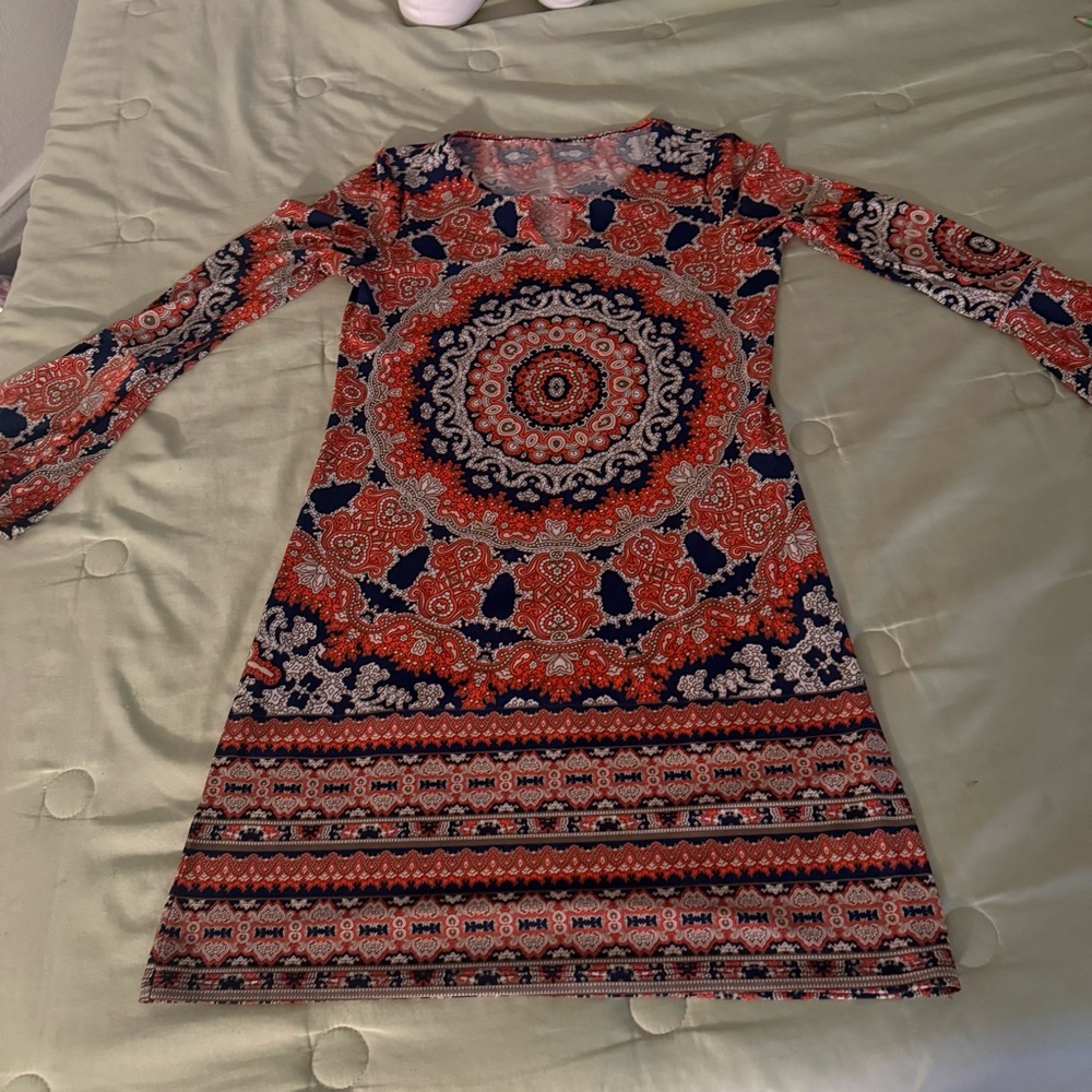 Printed Midi Dress